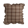 Axyaa Fringed Coffee Black Yellow Green Cotton Cushion Cover 45x45cm Home Decor