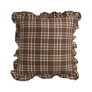 Axyaa Fringed Coffee Black Yellow Green Cotton Cushion Cover 45x45cm Home Decor