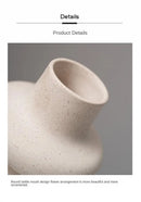 Axyaa Beige Ceramic Vase: Home Decor Flower Arrangement for Garden, Living Room, Office