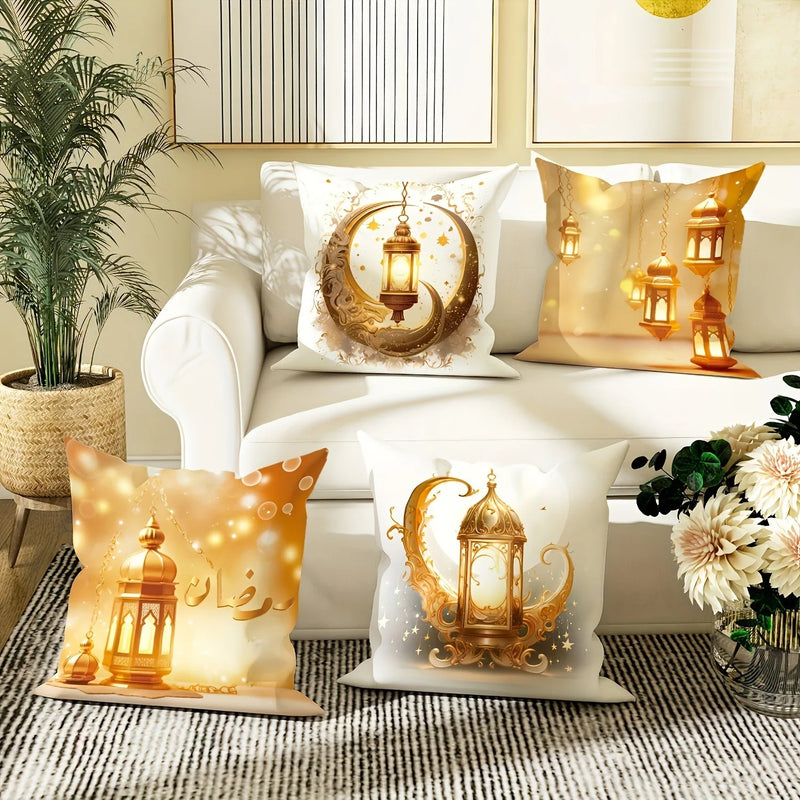 Axyaa Ramadan Crescent Moon Fasting Lamp Pillowcase - Living Room Decor