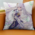 Axyaa Keqing Anime Cushion Cover Pillow Case for Home Sofa Bed Decor