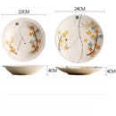 Axyaa Ceramic Vegetable Plate, Household Soup Rice Pasta Tableware, Commercial Salad Plate