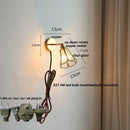 Axyaa Modern Copper LED Wall Lights with Clear Glass Switch