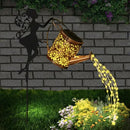 Axyaa Solar Watering Can Fairy Lights - Outdoor Garden Waterfall LED String Lights
