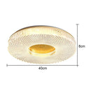 Axyaa Copper Crystal Circular LED Ceiling Light Luxe Modern Decor for Living Room