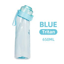 Axyaa 650ml Flavored Water Bottle: Sports Alr Up Drinking Cup with Fruit Fragrance Pods