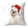 Axyaa Alpaca and Cactus Pattern Pillowcase for Home Sofa Decoration
