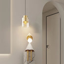 Axyaa Nordic LED Copper Pendant Light Glass Decor Hanging Lamp