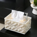 Axyaa Jacquard Tissue Box Organizer Napkin Case for Light Luxury Home Décor