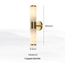 Axyaa Copper Marble Wall Lamp: Chinese Style, Postmodern Design for Living Room, Bedroom