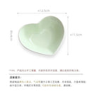 Axyaa Love Heart Ceramic Plate Breakfast Bowl Set Kitchenware