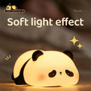 Axyaa Cute Panda Silicone Night Light - Rechargeable LED Lamp for Kids