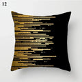 Axyaa Gold Leaf Print Pillow Cover for Home Sofa Decor