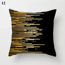 Axyaa Gold Leaf Print Pillow Cover for Home Sofa Decor