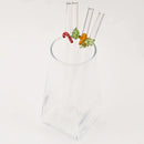 Axyaa Glass Straws Set with Brush for Smoothies Tea Juice Bar