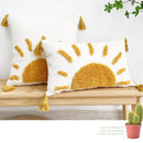 Axyaa Yellow Sun Pattern Pillowcase 45X45cm