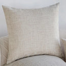 Solid Color Faux Linen Throw Pillow Cover by Axyaa - Modern Home Decor Square Pillow Case