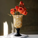 Axyaa Amber Glass Vase: French-Style Elegance for Living Room Décor