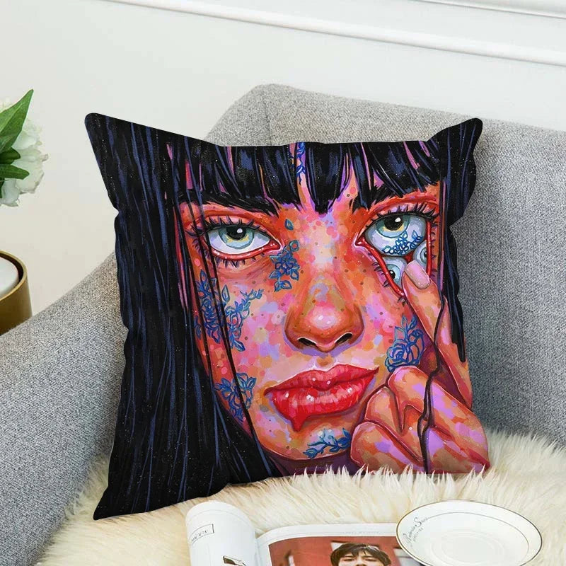 Axyaa Anime Decorative Pillow Covers for Home Decor - Cushion Cover Collection