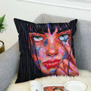 Axyaa Anime Art Pillowcase Cushion Cover 45*45 for Sofa Decor