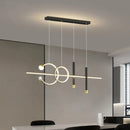 Axyaa Modern Strip Ceiling Chandelier; Creative Living Room Pendant Light