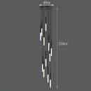 Axyaa Modern Stair Chandelier Pendant Light: LED Ceiling Lamp for Living Room