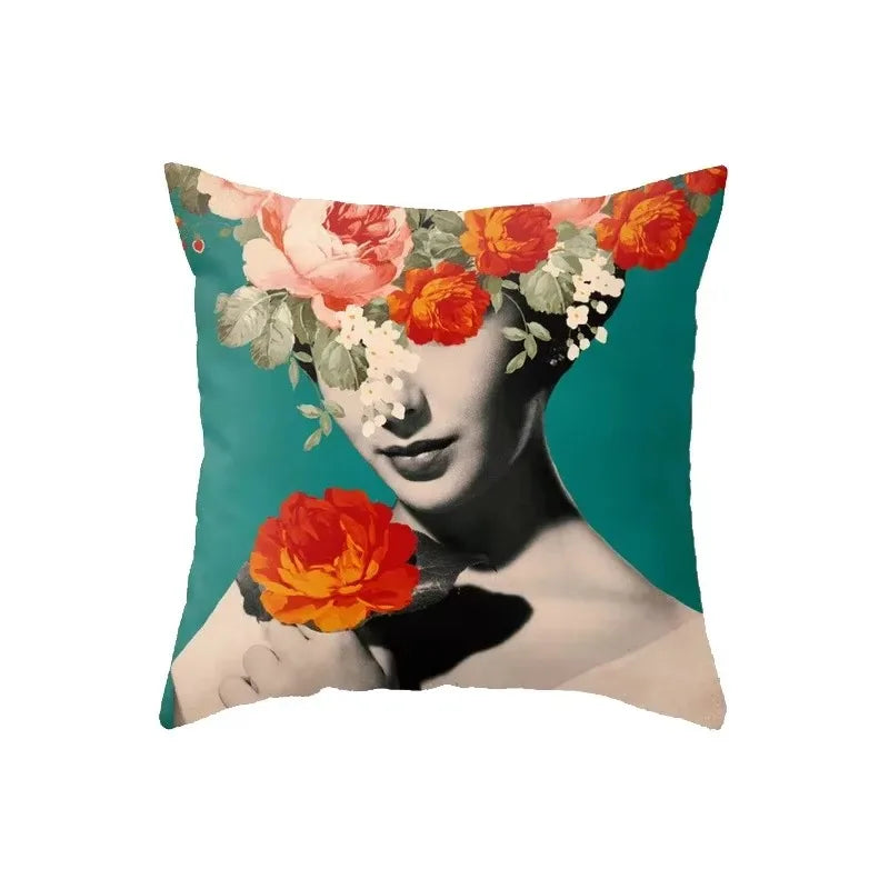 Rose Flora Pattern Pillow Case by Axyaa - Decorative Cushion Covers