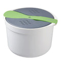 Axyaa Microwave Steamer Hot Lunch Box with Utensil for Steamed Rice & Soup