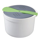 Axyaa Microwave Steamer Hot Lunch Box with Utensil for Steamed Rice & Soup