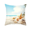 Axyaa Summer Beach Vacation Blue Pillow Case - Seaside Hotel Sofa Decoration