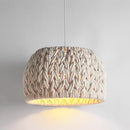 Axyaa Hand-Woven Wabi Sabi Chandelier: Elegant LED Pendant Light for Dining Room, Kitchen, Loft