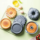 Axyaa 3D Spiral Silicone Cake Mold - Nonstick Pan for Birthday Desserts