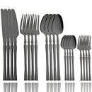 Axyaa 20-Piece Gold Stainless Steel Cutlery Set Dining Silverware Forks Knives Spoons