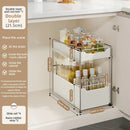 Axyaa 2 Layer Sliding Storage Rack for Kitchen Under Sink Organizer