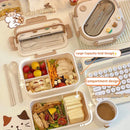 Axyaa Cute Portable Lunch Box With Compartment for Girls School Kids, Bento Box
