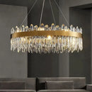 Axyaa Gold Black Luxury Crystal Chandelier Hanging Lamp for Indoor Lighting
