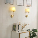 Axya Modern Linen Elbow Wall Lamps - Nordic Minimalist Lighting Fixtures