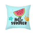 Axyaa Summer Fruit Polyester Cushion Cover - Small Fresh Tropical Plants Pillowcase