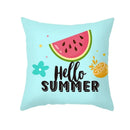 Axyaa Summer Fruit Polyester Cushion Cover - Small Fresh Tropical Plants Pillowcase