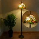 Axyaa Stained Glass Floor Lamp: American Retro Tiffany Design for Living Room & Bedroom