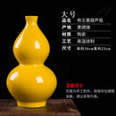 Axyaa Yellow Glazed Ceramic Vase - Elegant Home Décor and Craft Decoration