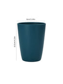 Axyaa Dark Blue Plastic Cups - Set of 6 - Reusable for Home, Kitchen, Restaurant, Picnic, Camping