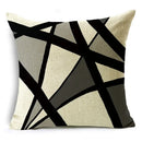 Axyaa Geometric Prints Linen Pillowcase - Square Cushion Cover for Bedroom and Car