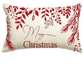Axyaa Christmas Snowflake Red Pillow Cover 30X50cm