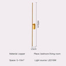 Axyaa Rotatable Copper Long Strip LED Wall Lamp for Living Room Bedroom Luxe Lighting.