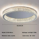 Axyaa Crystal LED Ceiling Chandelier: Modern Luxe Chrome Steel Dimmable Lamp for Living Room & Bedroom