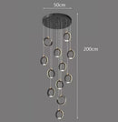 Axyaa Modern Stairway and Living Room Chandeliers: Indoor Lighting Fixtures