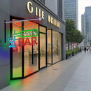 Axyaa Large Beer Bar Neon Sign with Metal Frame for Outdoor Man Cave Cafe