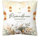 Ramadan Mubarak Pillowcase by Axyaa: Fasting Lamp & Crescent Moon Design