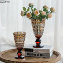 Axyaa Transparent Glass Vase Desk Decoration Goblet Shape for Hydroponics and Flower Arrangement